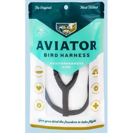 Harnais Pour Perruches Aviator - Petit/Noir 3 Harnais Pour Perruches Aviator - Petit/Noir
