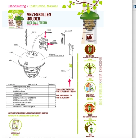 Mangeoire Lona M5 - Vert 4 Mangeoire Lona M5 - Vert – Image 2